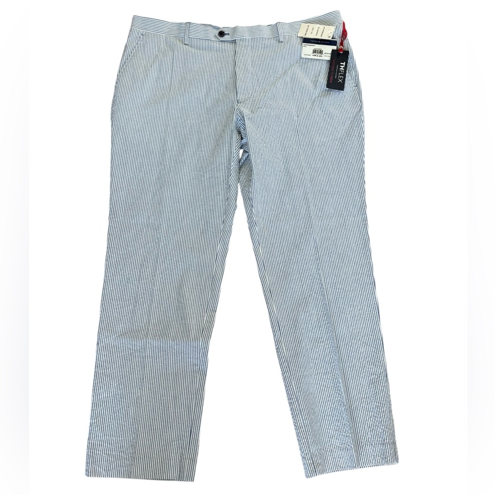 Tommy Hilfiger TH Flex Blue White Stripe Pants